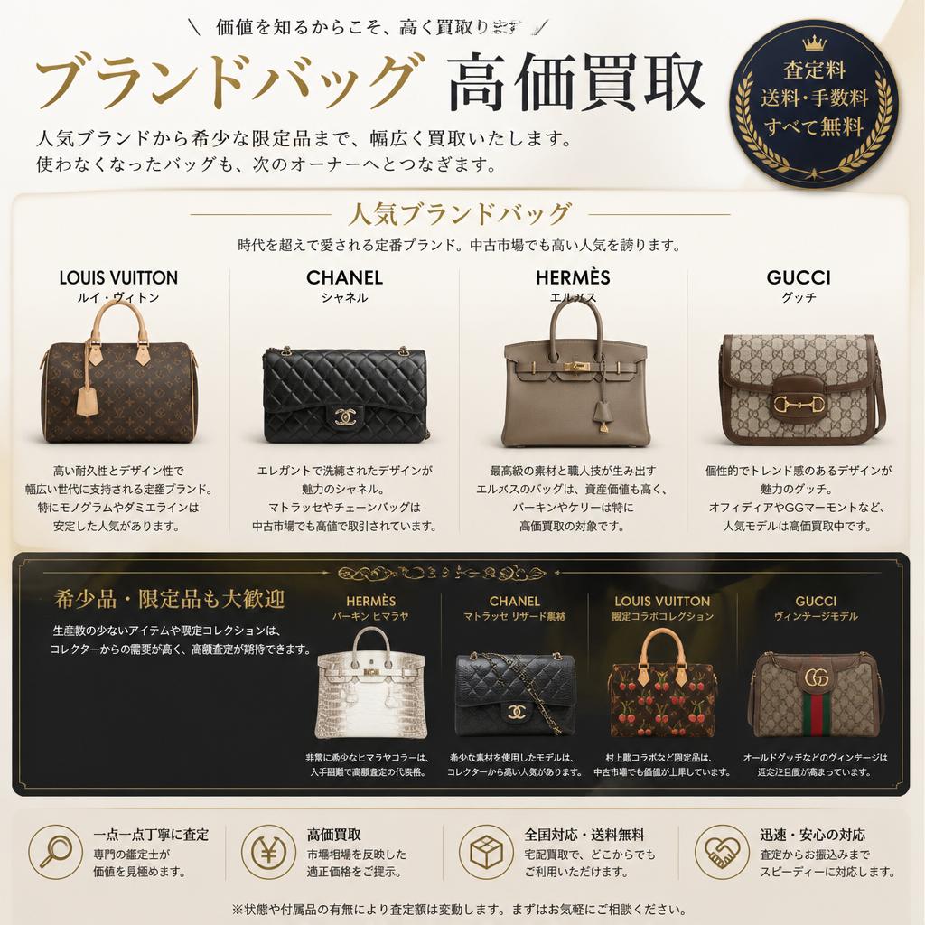 対象となるブランドバッグ