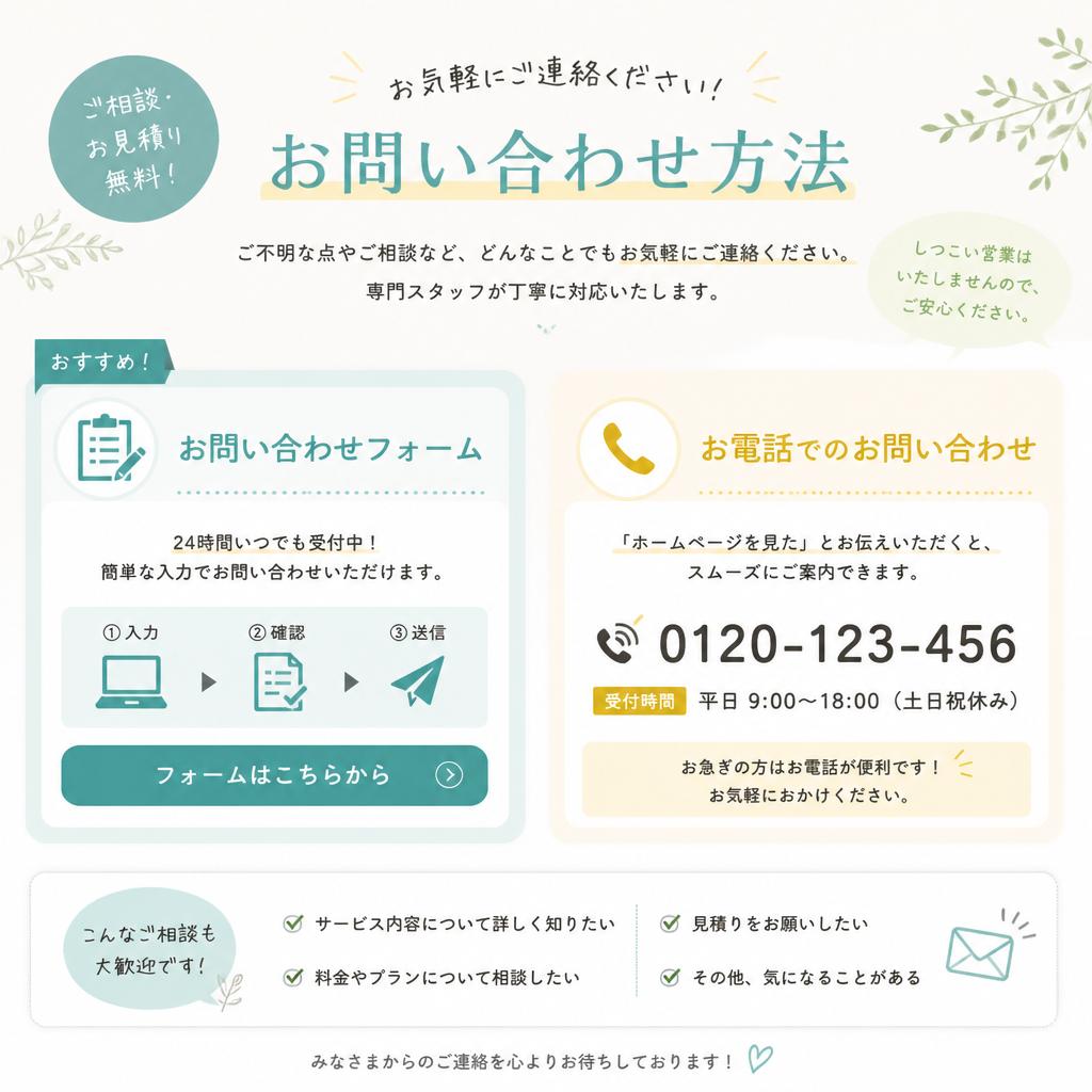 7. お問い合わせは簡単