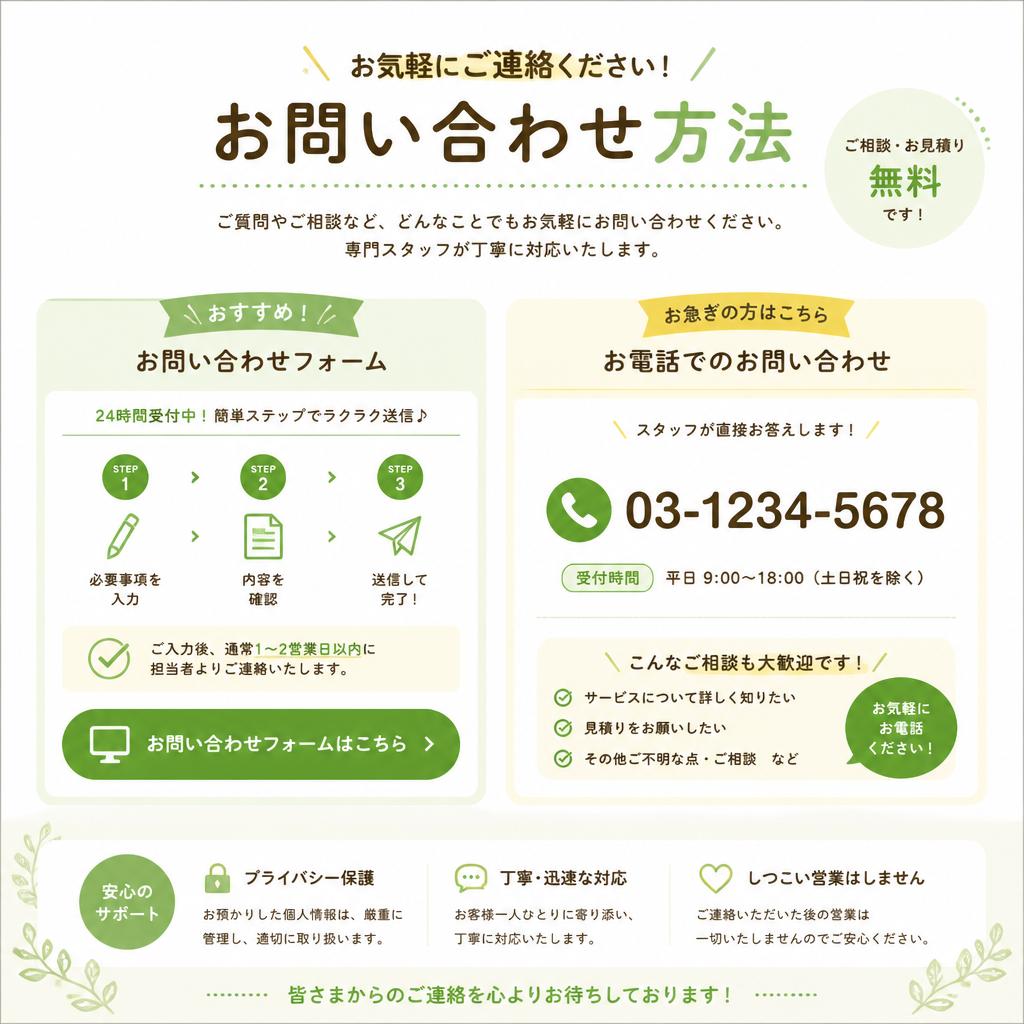 7. お問い合わせは簡単
