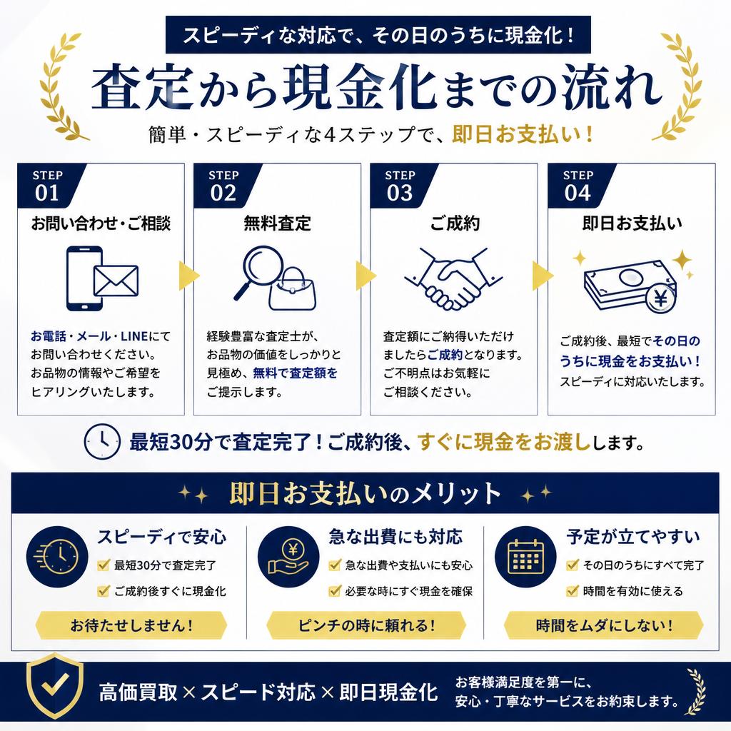 スピード査定・即日現金化