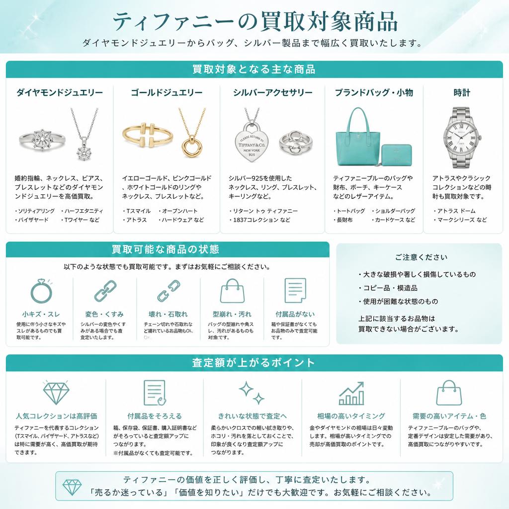 ティファニーの魅力と買取対象