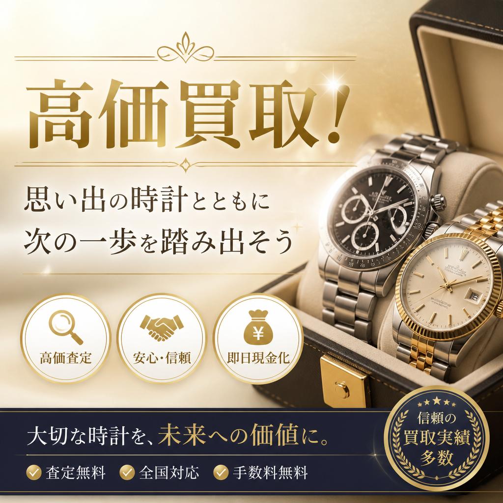 高価買取！思い出の時計とともに次の一歩を踏み出そう