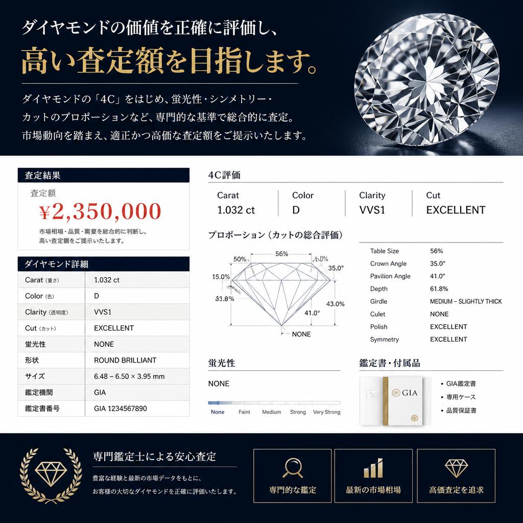 4. ダイヤモンド査定—あなたの宝石を輝かせる