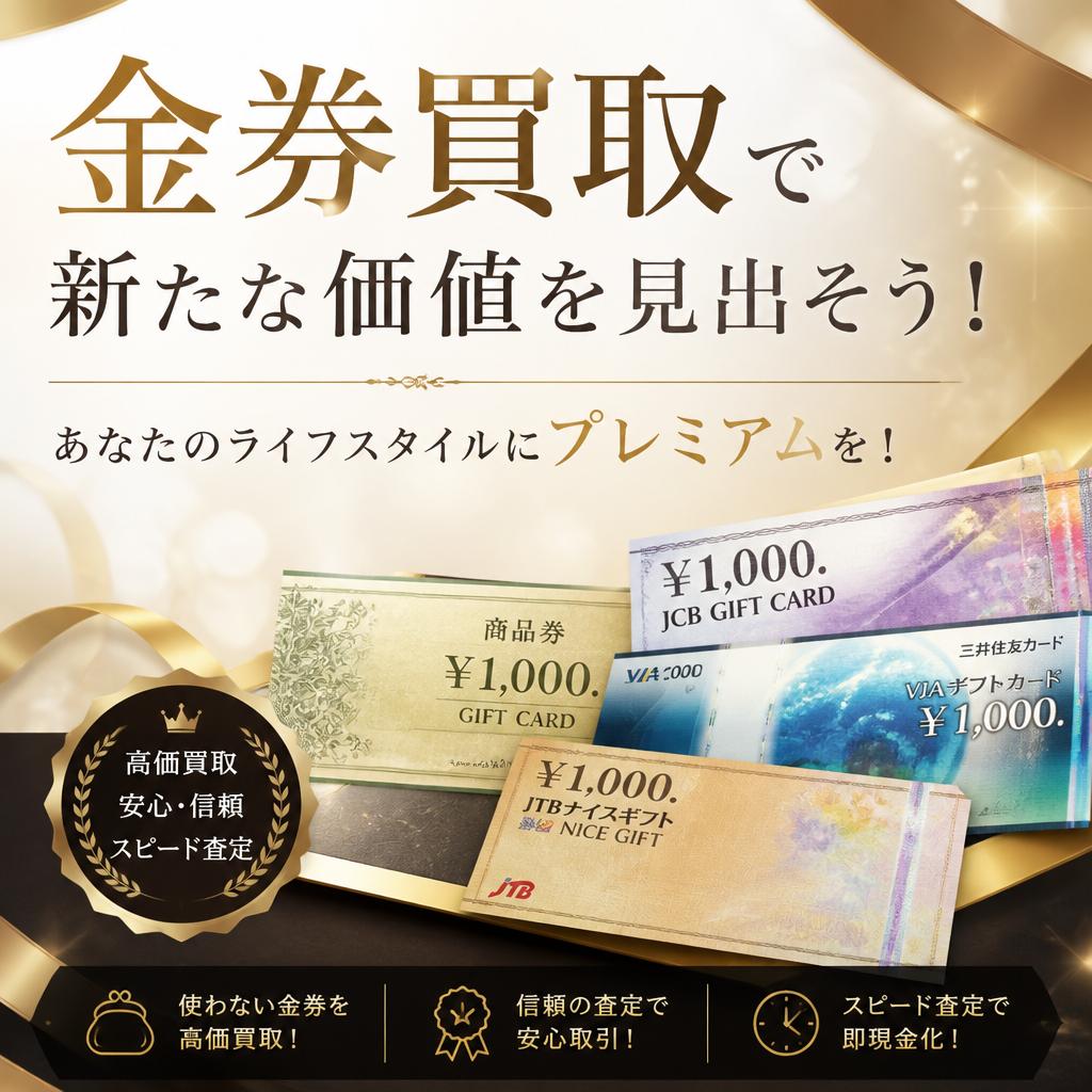 金券買取で新たな価値を見出そう！あなたのライフスタイルにプレミアムを！